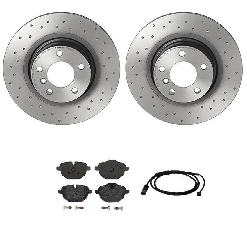 Brembo Brakes Kit – Pads and Rotors Rear (330mm) (Xtra) (Low-Met)