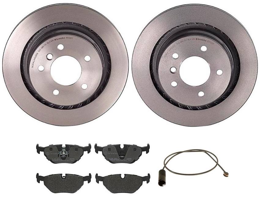 BMW Brembo Brake Kit – Pads and Rotors Rear (312mm) (Low-Met) 34351181342 – Brembo 3806624KIT