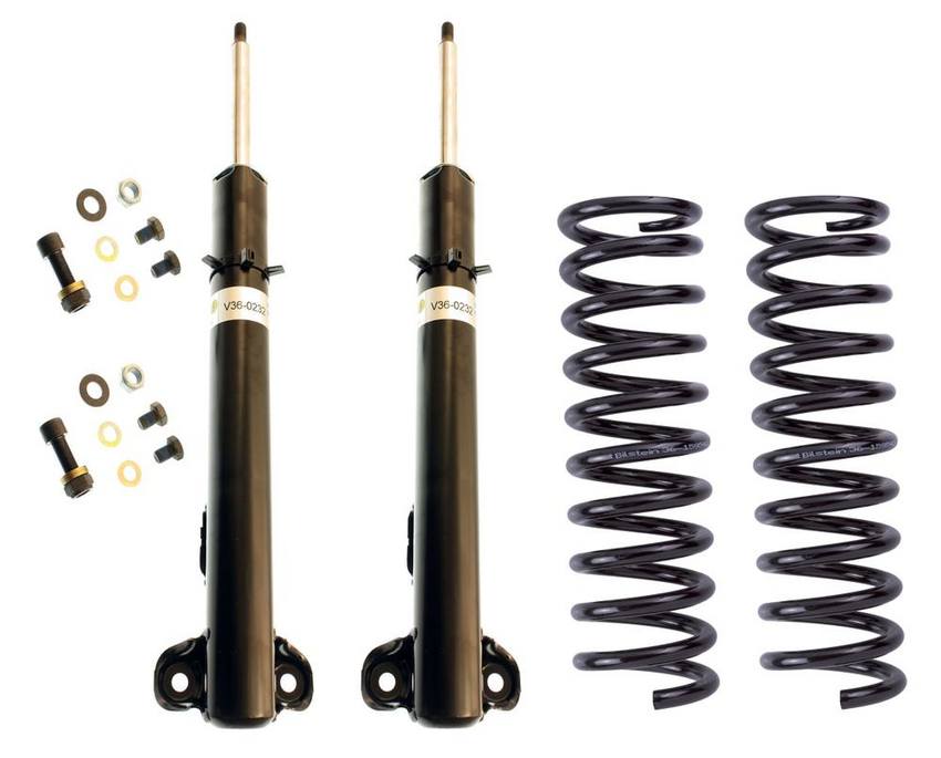 Mercedes Suspension Strut and Coil Spring Kit – Front (Standard Suspension without Self-Leveling Suspension) (B4 OE Replacement) 1293211704 – Bilstein 3807277KIT