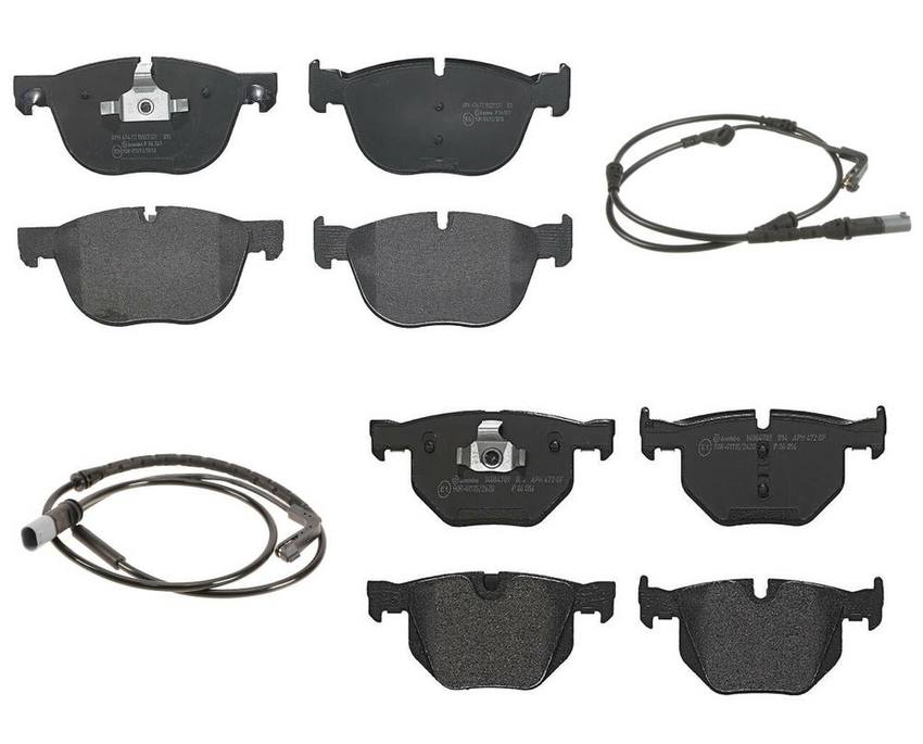 Disc Brake Pad Set Kit – Front and Rear (Low-Met)