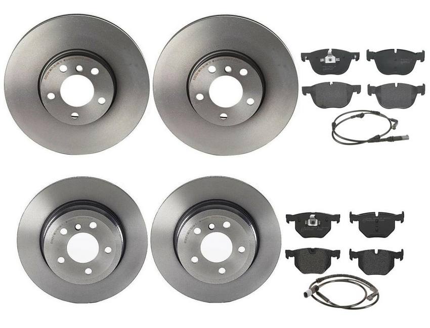 Brembo Brake Pads and Rotors Kit – Front and Rear (332mm/320mm) (Low-Met)