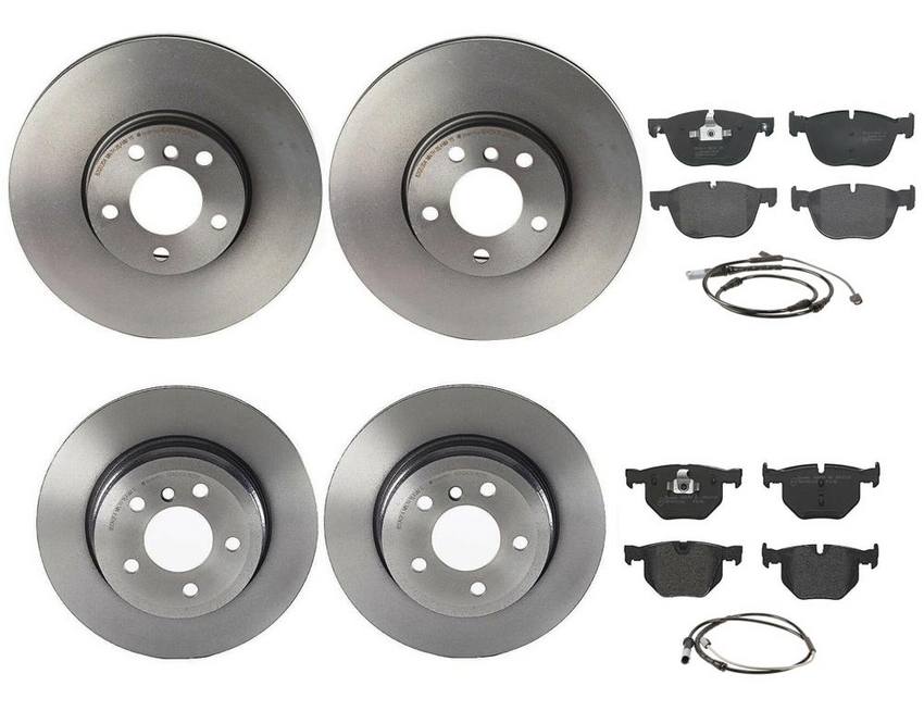 Brembo Brake Pads and Rotors Kit – Front and Rear (332mm/320mm) (Low-Met)