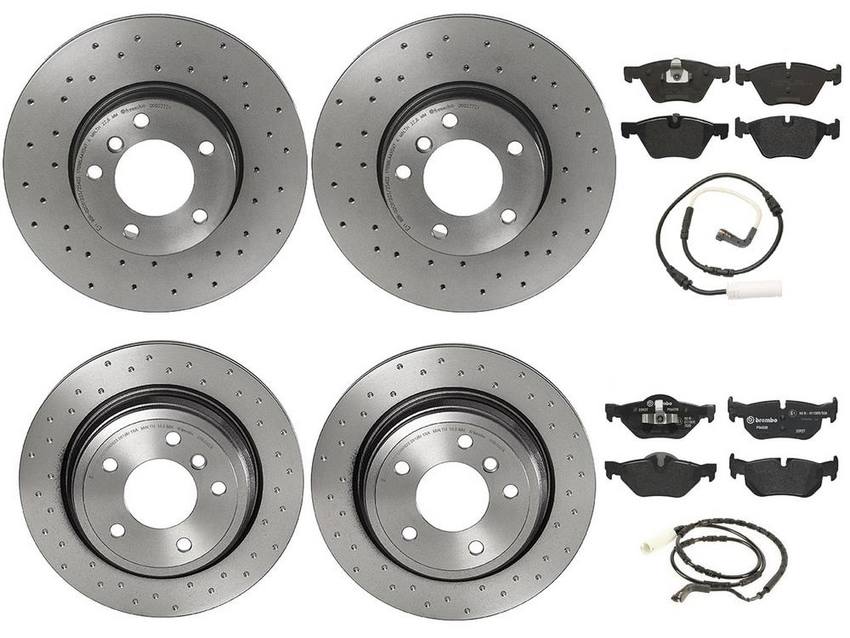 BMW Brembo Brake Kit – Pads &  Rotors Front and Rear (312mm/300mm) (Xtra) (Low-Met) 34356789445 – Brembo 3807569KIT