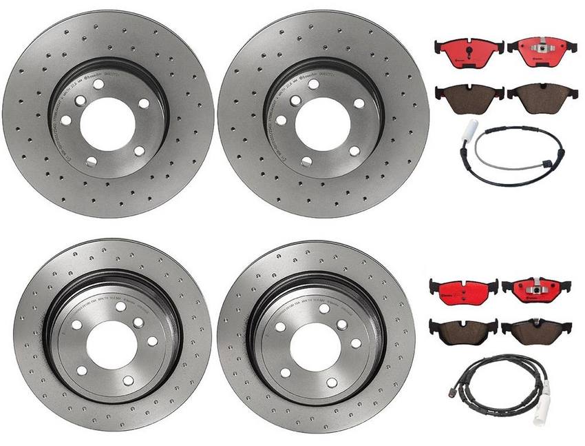 Brembo Brake Pads and Rotors Kit – Front and Rear (312mm/300mm) (Xtra) (Ceramic)