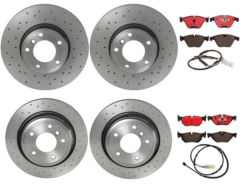 Brembo Brake Pads and Rotors Kit – Front and Rear (312mm/300mm) (Ceramic)