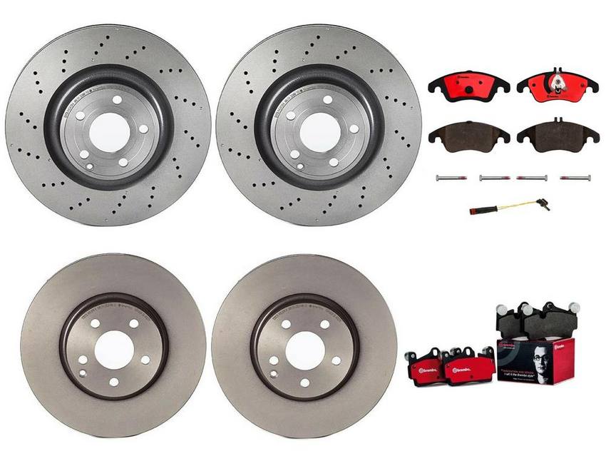 Brembo Brake Pads and Rotors Kit – Front and Rear (344mm/300mm) (Ceramic)