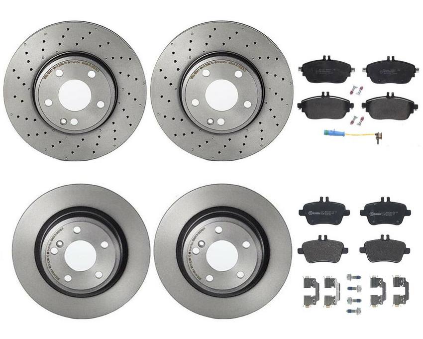 Brembo Brake Pads and Rotors Kit – Front and Rear (295mm/295mm) (Low-Met)