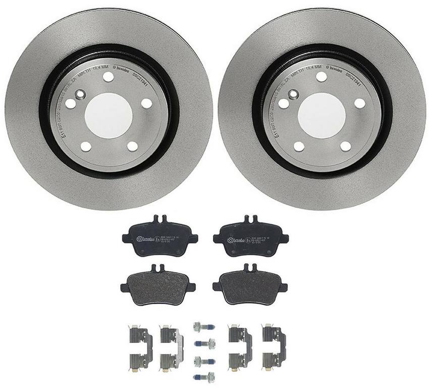 Mercedes Brembo Brakes Kit – Pads and Rotors Rear (295mm) (Low-Met) 0074209620 – Brembo 3807710KIT