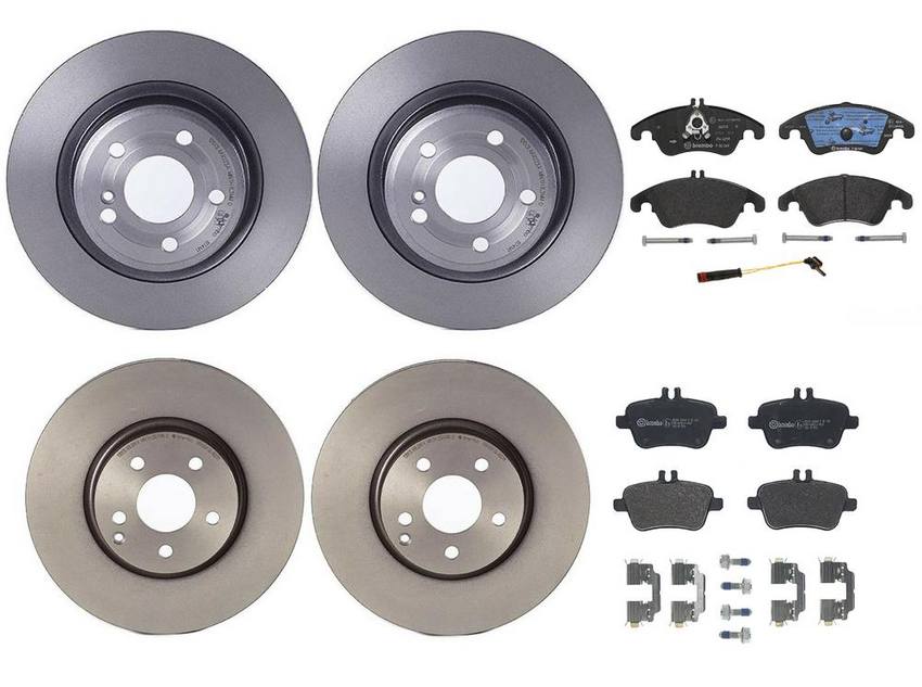 Brembo Brake Pads and Rotors Kit – Front and Rear (322mm/300mm) (Low-Met)