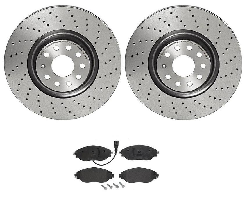 Audi VW Brakes Kit – Pads and Rotors Front (340mm) (Xtra) (Low-Met) 8V0698151C – Brembo 3807771KIT