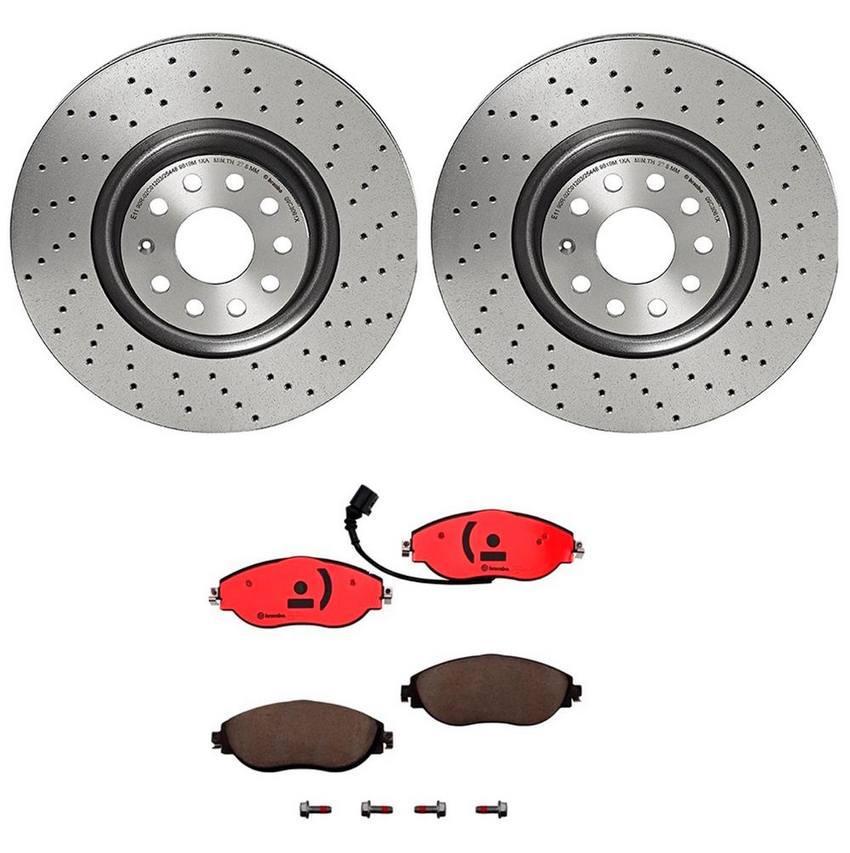 VW Brakes Kit – Brembo Pads and Rotors Front (340mm) (Xtra) (Ceramic) 8V0698151C – Brembo 3807774KIT