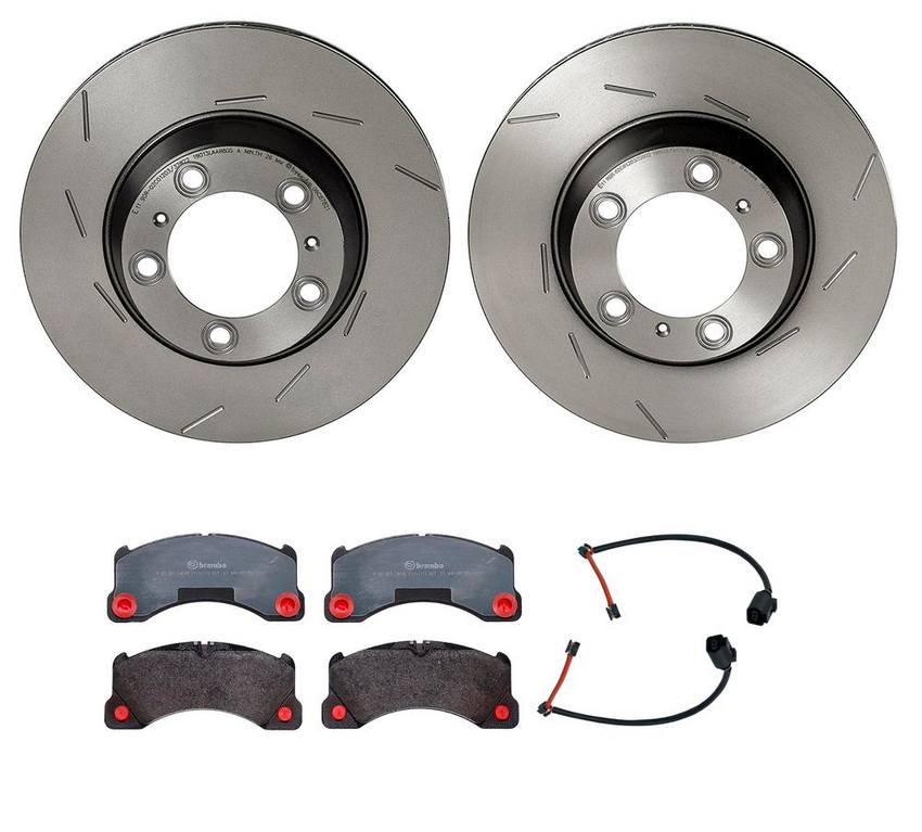 Porsche Brembo Brakes Kit – Pads and Rotors Front (360mm) (Low-Met) 7P0698151C – Brembo 3808445KIT