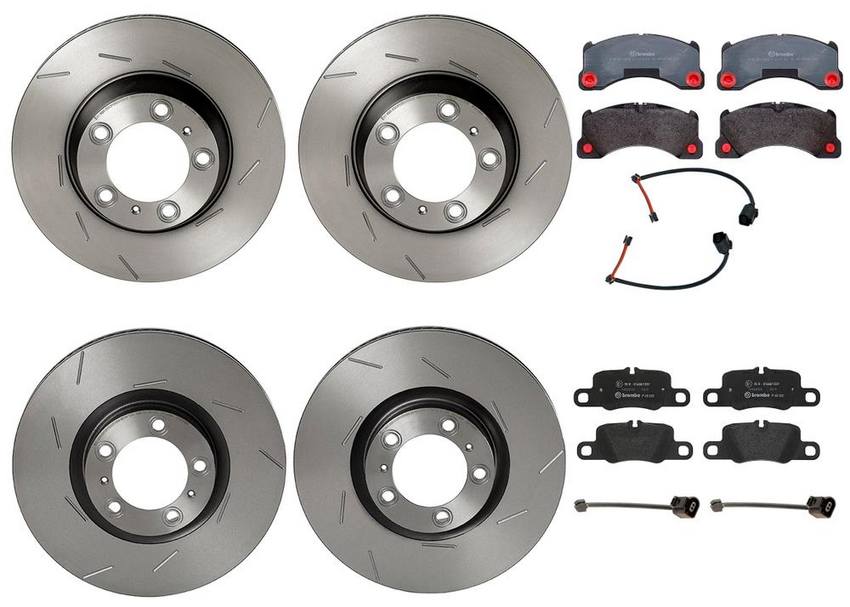 Brembo Brake Pads and Rotors Kit – Front and Rear (360mm/330mm) (Low-Met)