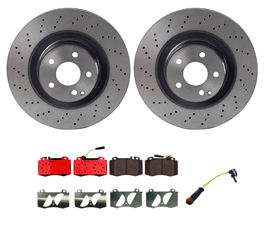 Mercedes Brakes Kit – Brembo Pads and Rotors Front (345mm) (Ceramic) 220421111264 – Brembo 3808522KIT