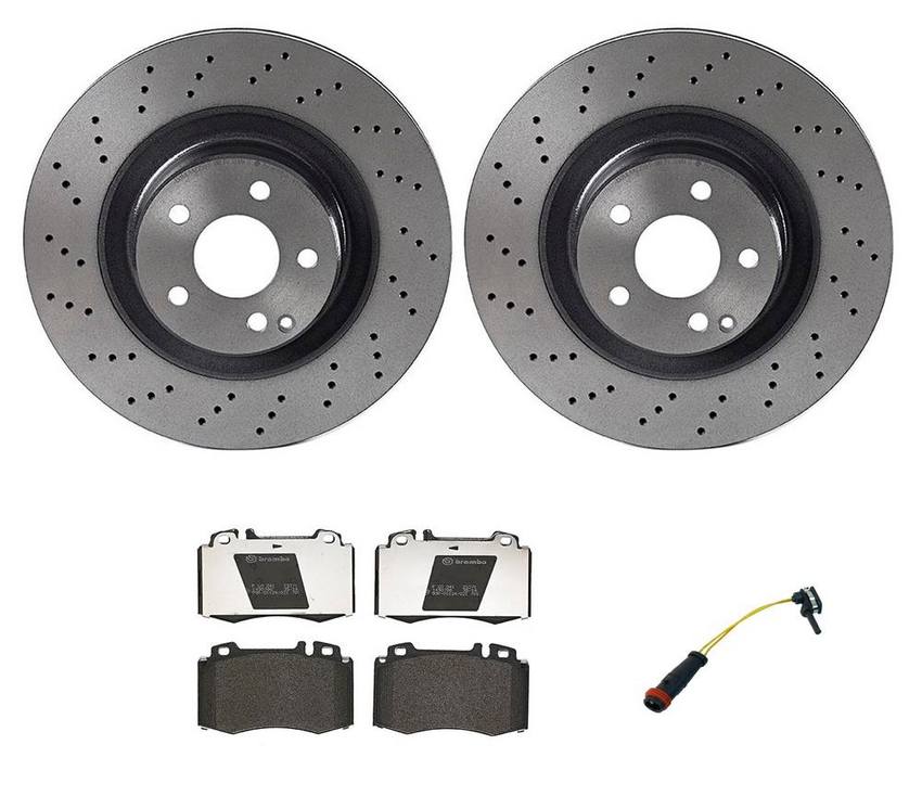 Mercedes Brakes Kit – Brembo Pads and Rotors Front (345mm) (Low-Met) 220421111264 – Brembo 3808534KIT