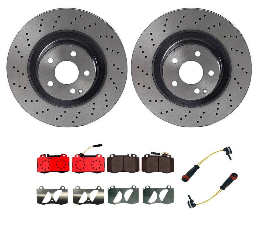 Mercedes Brakes Kit – Brembo Pads and Rotors Front (345mm) (Ceramic) 220421111264 – Brembo 3808545KIT