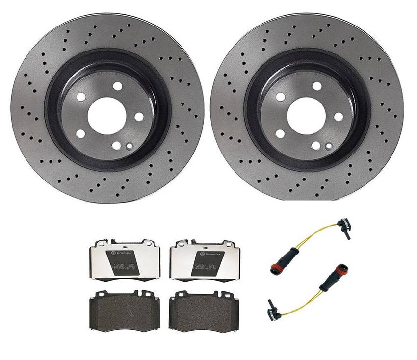 Mercedes Brakes Kit – Brembo Pads and Rotors Front (345mm) (Low-Met) 220421111264 – Brembo 3808551KIT