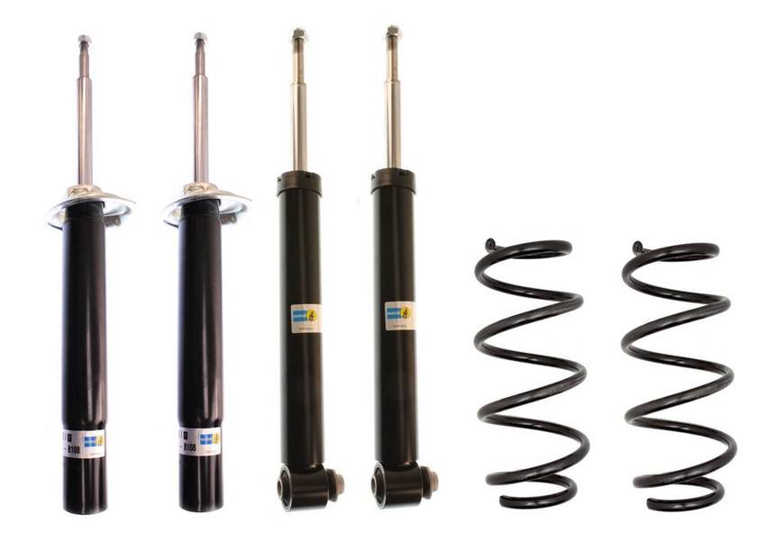 BMW Suspension Strut and Shock Absorber Assembly Kit – Front and Rear (Standard Suspension without Self-Leveling Suspension) (B4 OE Replacement) 33521095096 – Bilstein 3813518KIT