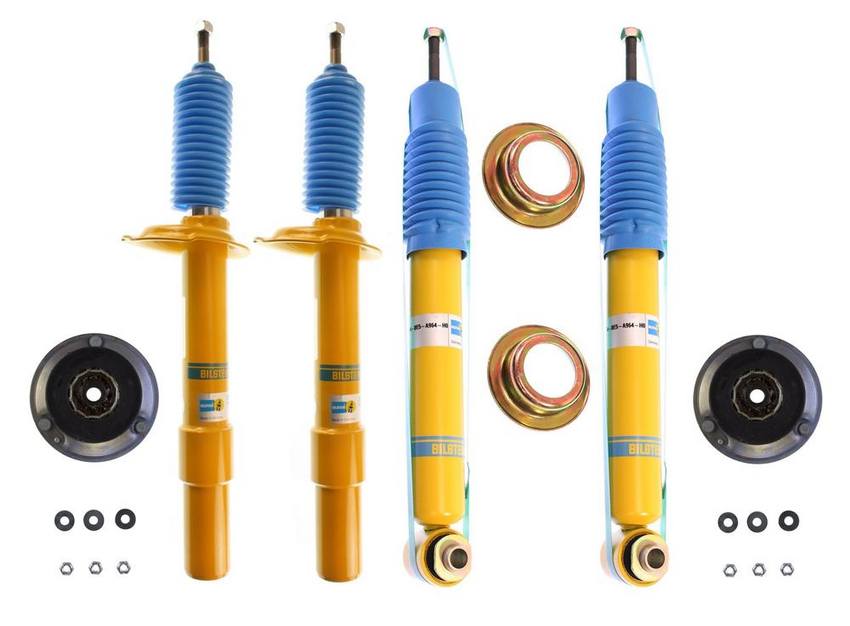 BMW Suspension Strut and Shock Absorber Assembly Kit – Front and Rear (B6 Performance) 33526785986 – Bilstein 3813859KIT