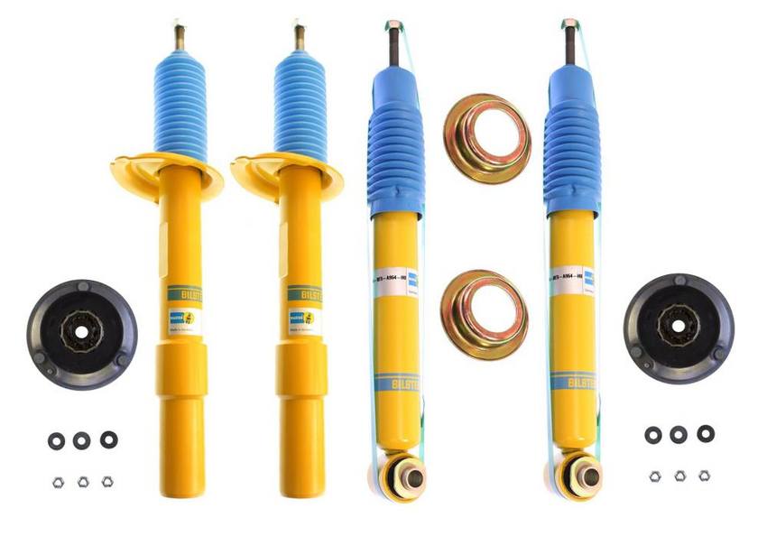 BMW Suspension Strut and Shock Absorber Assembly Kit – Front and Rear (B6 Performance) 33526785986 – Bilstein 3813875KIT