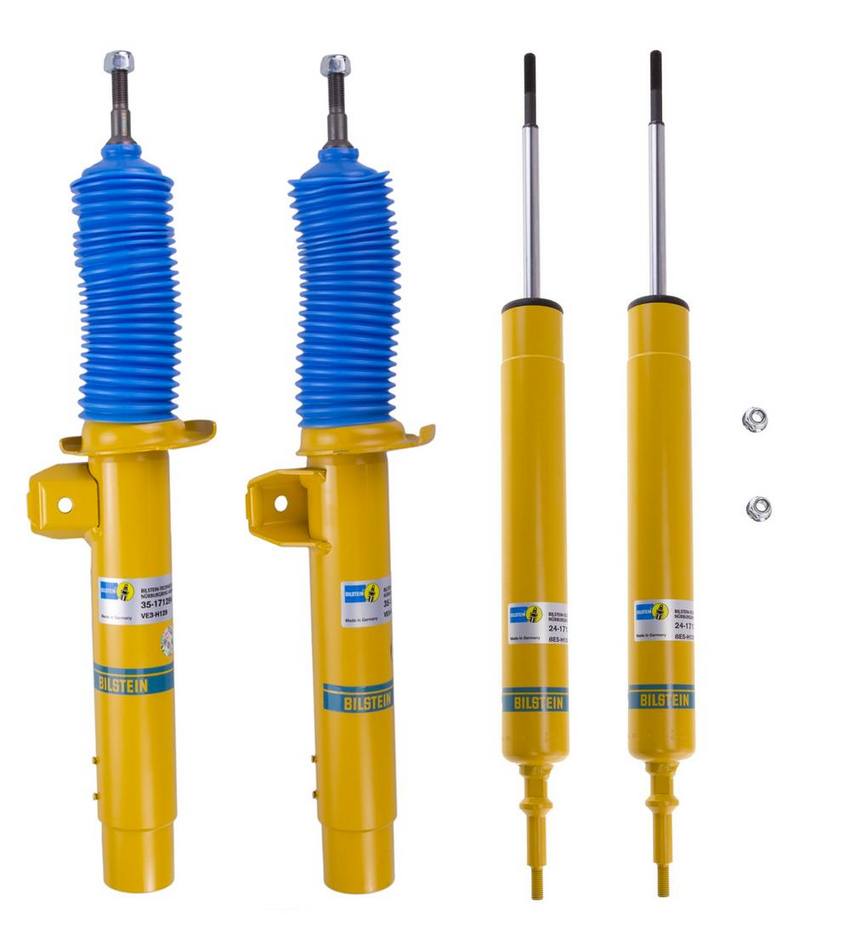 BMW Suspension Strut and Shock Absorber Assembly Kit – Front and Rear (B6 Performance) 33526855243 – Bilstein 3815896KIT