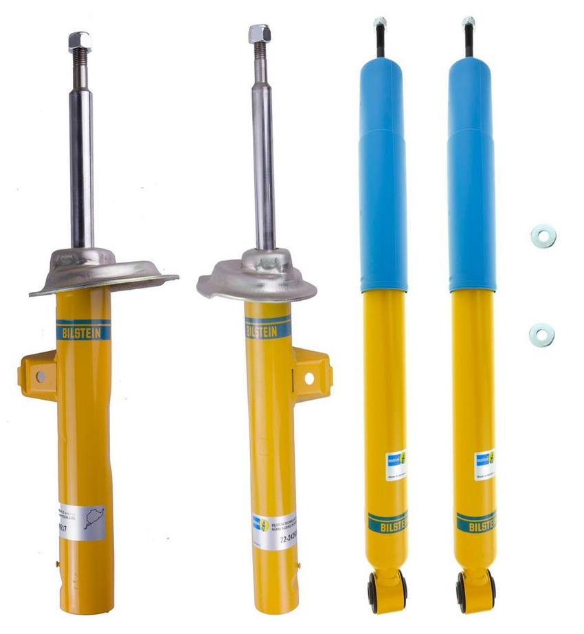 BMW Suspension Strut and Shock Absorber Assembly Kit – Front and Rear (B8 Performance Plus) 33526759752 – Bilstein 3816498KIT