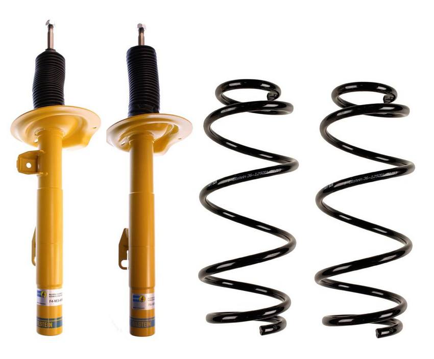 BMW Suspension Strut and Coil Spring Kit – Front (Standard Suspension without Electronic Suspension) (B6 Performance) 31311096150 – Bilstein 3817278KIT