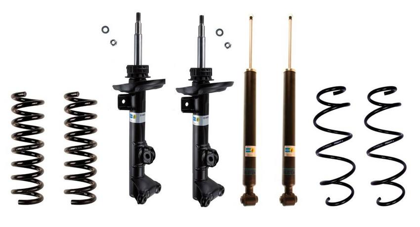 Mercedes Suspension Strut and Shock Absorber Assembly Kit – Front and Rear (Heavy Duty Version for Standard Suspension) (B4 OE Replacement DampMatic) 204323300064 – Bilstein 3817669KIT