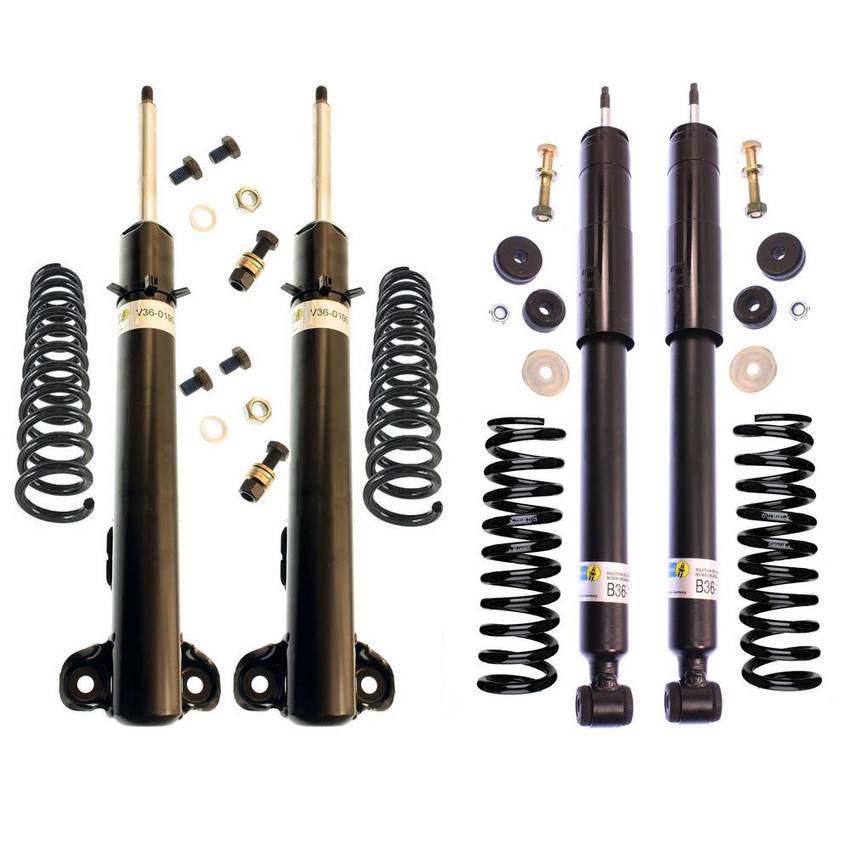 Mercedes Suspension Strut and Shock Absorber Assembly Kit – Front and Rear (Heavy Duty Version for Standard Suspension) (B4 OE Replacement) 1243262800 – Bilstein 3817672KIT