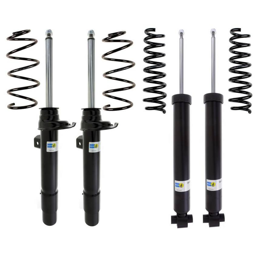 BMW Suspension Strut and Shock Absorber Assembly Kit – Front and Rear (Heavy Duty Version for Standard Suspension – without Electronic Suspension) (B4 OE Replacement) 33526883830