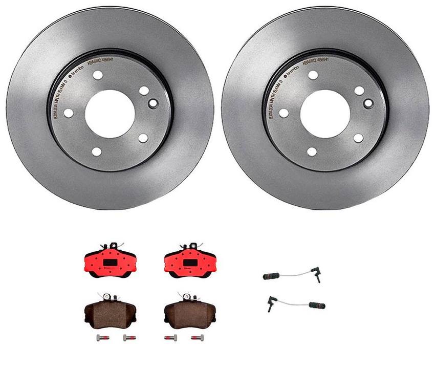 Mercedes Brakes Kit – Brembo Pads and Rotors Front (284mm) (Ceramic) 202421091264 – Brembo 3818257KIT