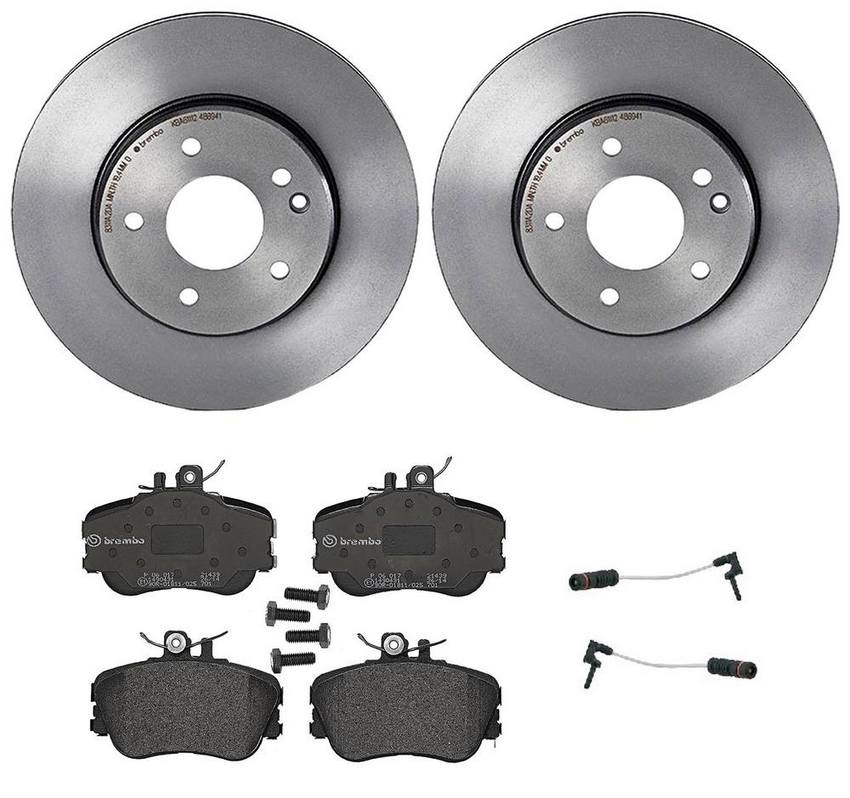 Mercedes Brakes Kit – Brembo Pads and Rotors Front (284mm) (Low-Met) 202421091264 – Brembo 3818258KIT