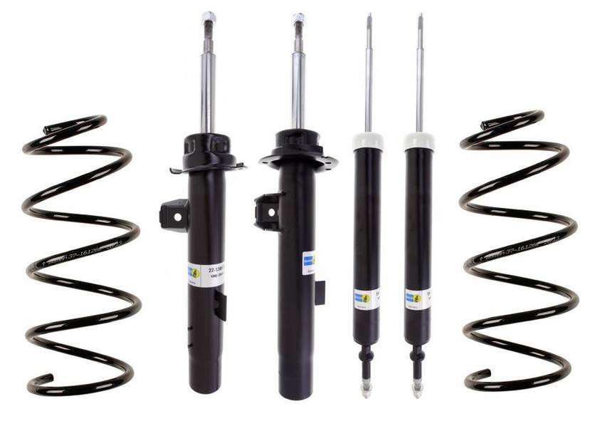 BMW Suspension Strut and Shock Absorber Assembly Kit – Front and Rear (Standard Suspension) (B4 OE Replacement) 33526780195 – Bilstein 3818437KIT