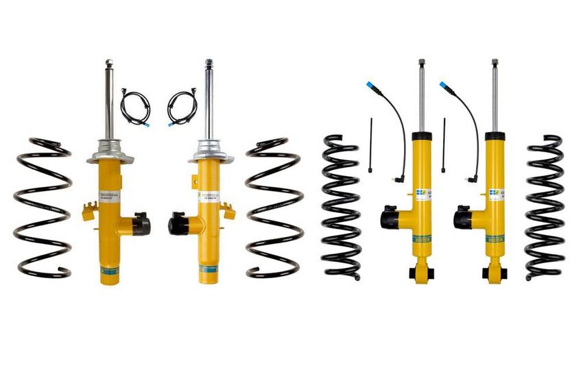 BMW Suspension Strut and Shock Absorber Assembly Kit – Front and Rear (Standard Suspension with Electronic Suspension) (B6 Performance DampTronic) 37126874522 – Bilstein 3918037KIT