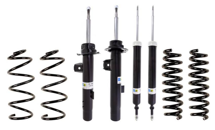 BMW Suspension Strut and Shock Absorber Assembly Kit – Front and Rear (Heavy Duty Version for Standard Suspension) (B4 OE Replacement) 33536767342 – Bilstein 3918052KIT