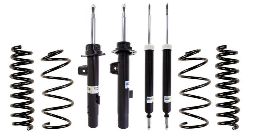 BMW Suspension Strut and Shock Absorber Assembly Kit – Front and Rear (Heavy Duty Version for Standard Suspension) (B4 OE Replacement) 33536767342 – Bilstein 3918056KIT