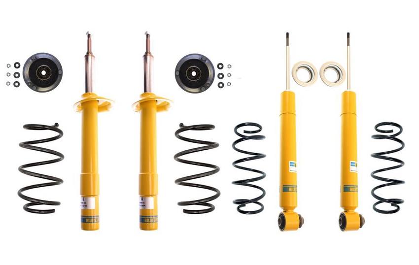 BMW Suspension Strut and Shock Absorber Assembly Kit – Front and Rear (Standard Suspension without Self-Leveling Suspension) (B8 Performance Plus) 33531093634 – Bilstein 3918060KIT