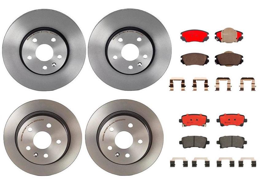 Brembo Brake Pads and Rotors Kit – Front and Rear (321mm/292mm) (Ceramic)