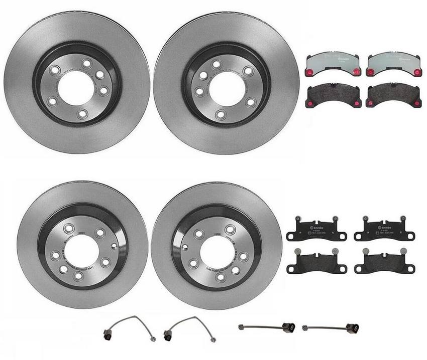 Brembo Brake Pads and Rotors Kit – Front and Rear (350mm/330mm) (Low-Met)