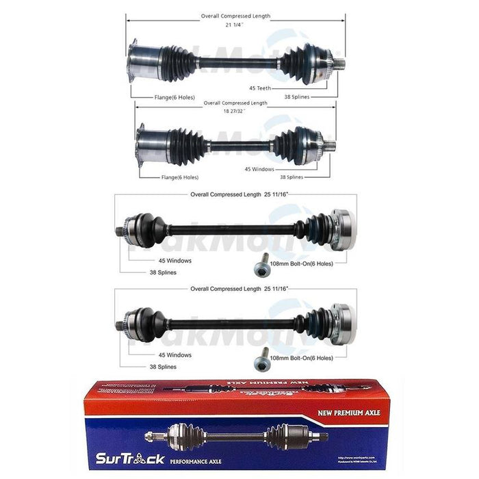 Audi CV Axle Shaft Kit – Front and Rear 4B3501203BX – Aftermarket 3991463KIT