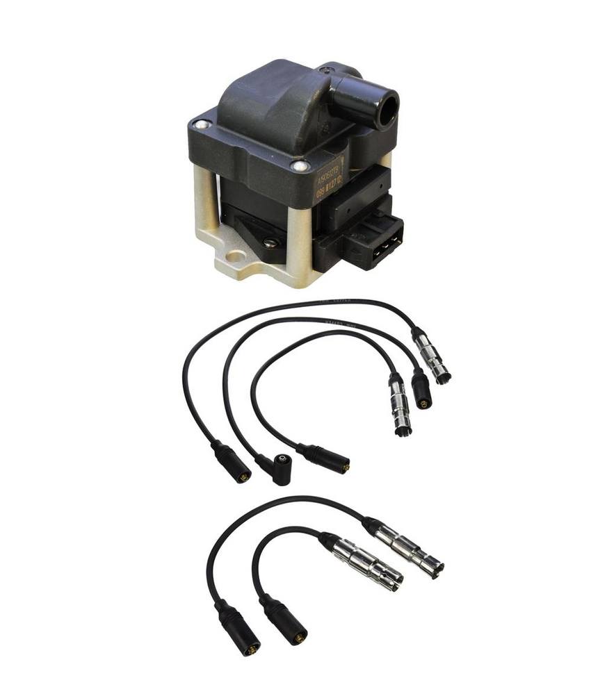 VW Ignition Coil and Wire Set (7mm) – Denso 6N0905104 – Denso