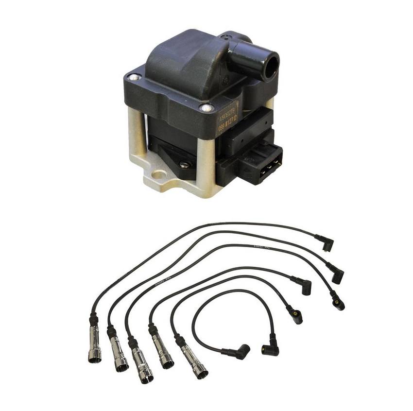 VW Ignition Coil and Wire Set (7mm) – Denso 6N0905104 – Denso