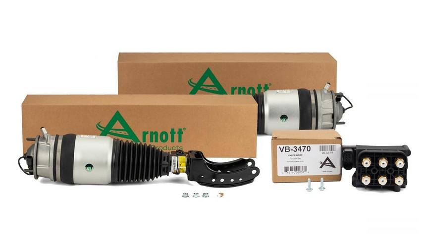 Porsche Suspension Strut Assembly Kit – Front (with Air Suspension and Auto Leveling) 7L0698014 – Arnott 3994829KIT