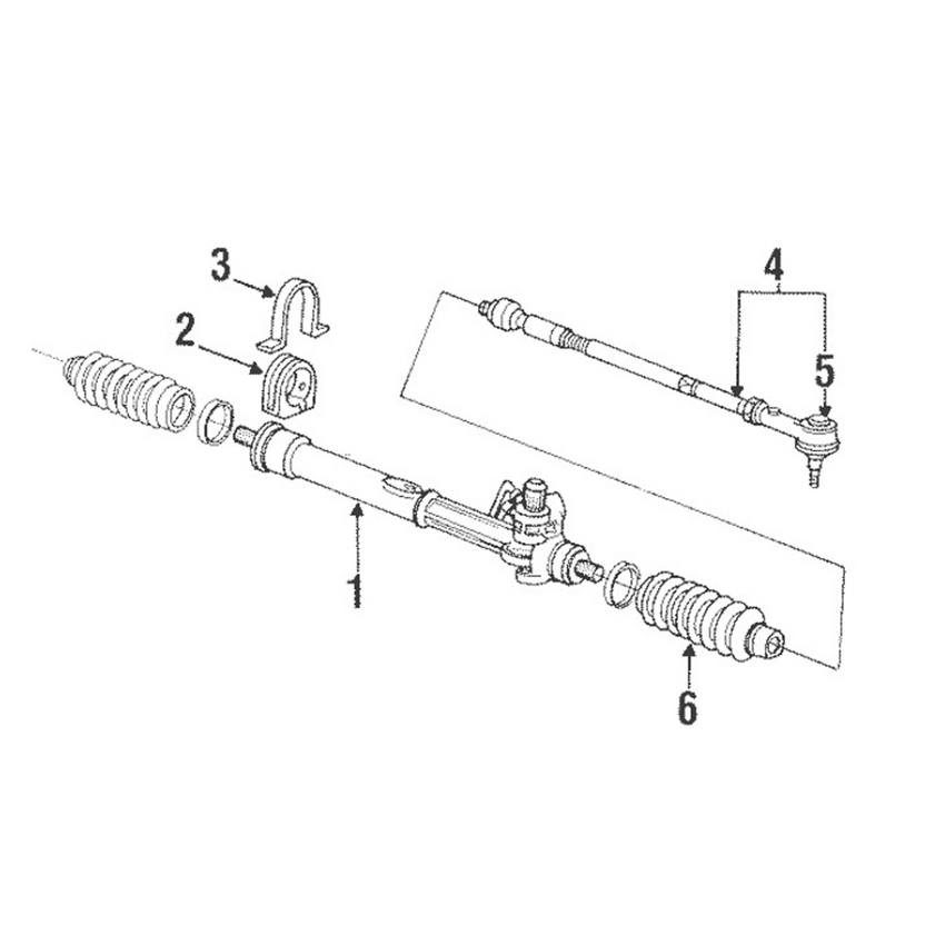 VW Tie Rod Assembly – Front Passenger Side 3A0422804C