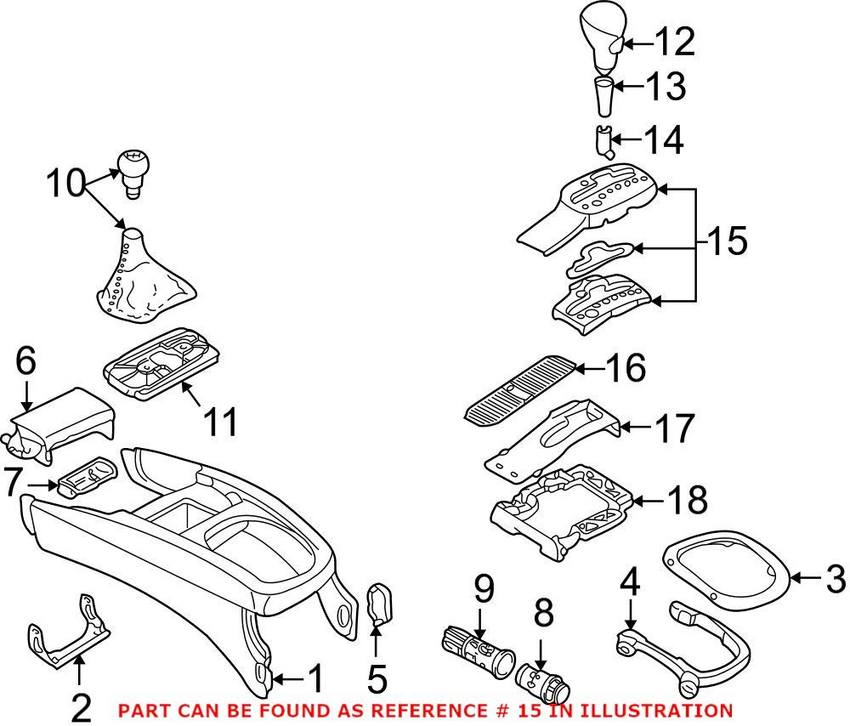 Auto Trans Shifter Cover (w/ Tiptronic)