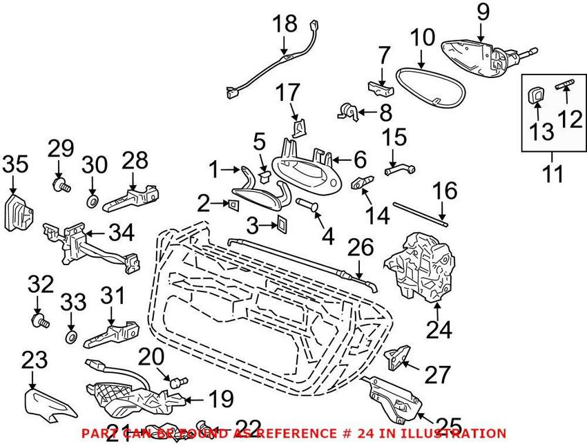 Porsche VW Door Lock Actuator – Front Passenger Side 3B1837016D