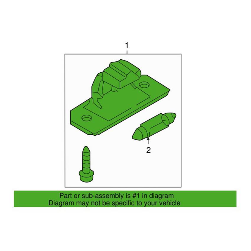 VW License Plate Light Assembly 3B5998026A – Genuine VW/Audi