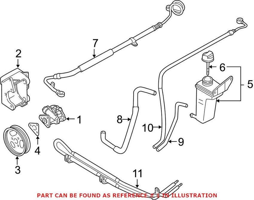 Audi VW Power Steering Pump (New) 3B7422154A