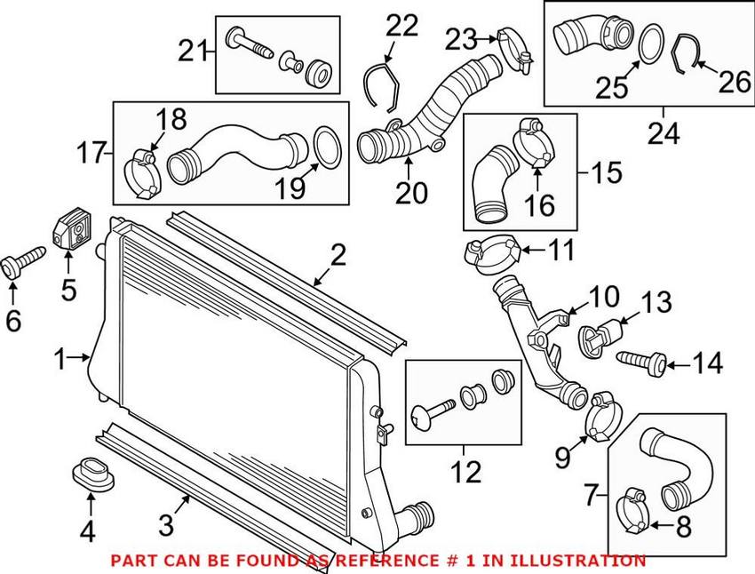 VW Intercooler 3C0145805AM