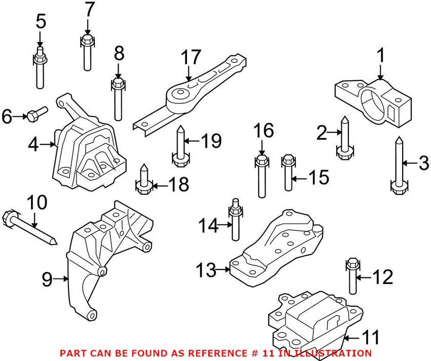 VW Automatic Transmission Mount 3C0199555AE